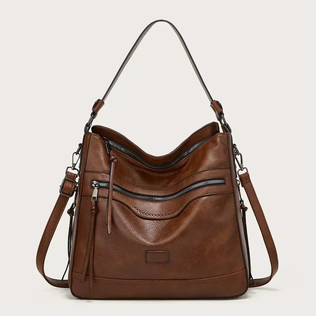 Selena | Classic Retro Zipper Shoulder Bag