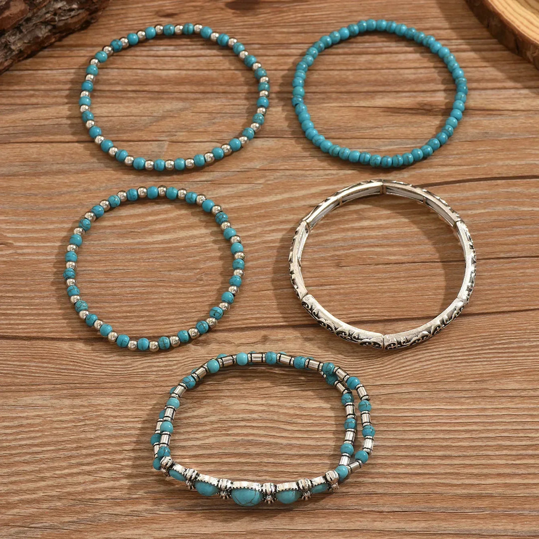 Pauline | Stylish Boho Turquoise Beads Bracelets