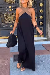 Carolina | Vintage Hollow Shoulder Maxi Dress