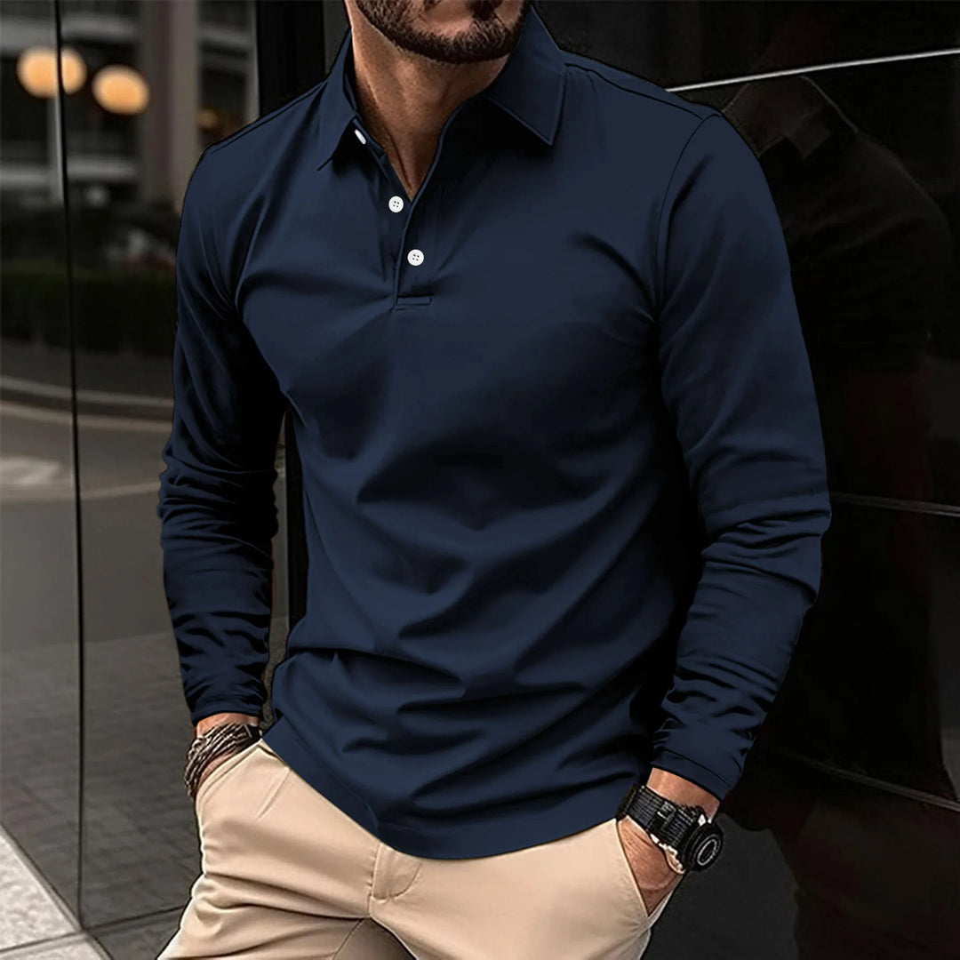 Luca Long-Sleeved Polo Shirt Detail