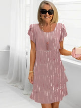 Victoria | Elegant Comfort Ruffle Dress