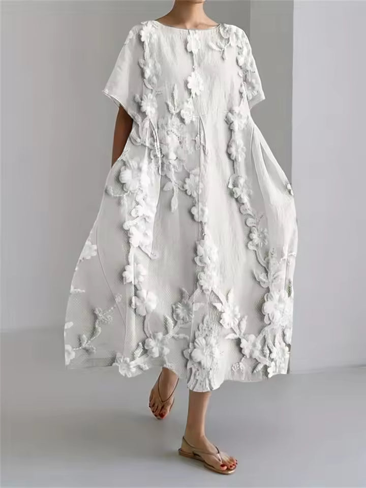 Amanda | Elegant Loose Round Neck Dress