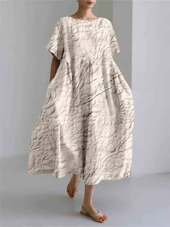 Amanda | Elegant Loose Round Neck Dress