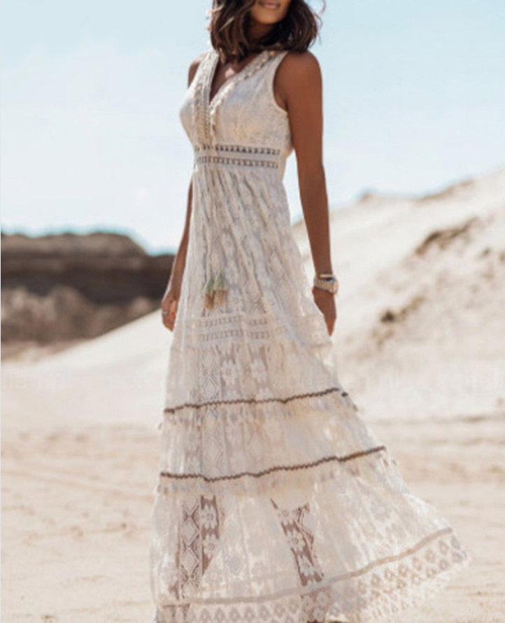 Isabelle | Women’s Summer Dress Boho Maxi | Beach Casual