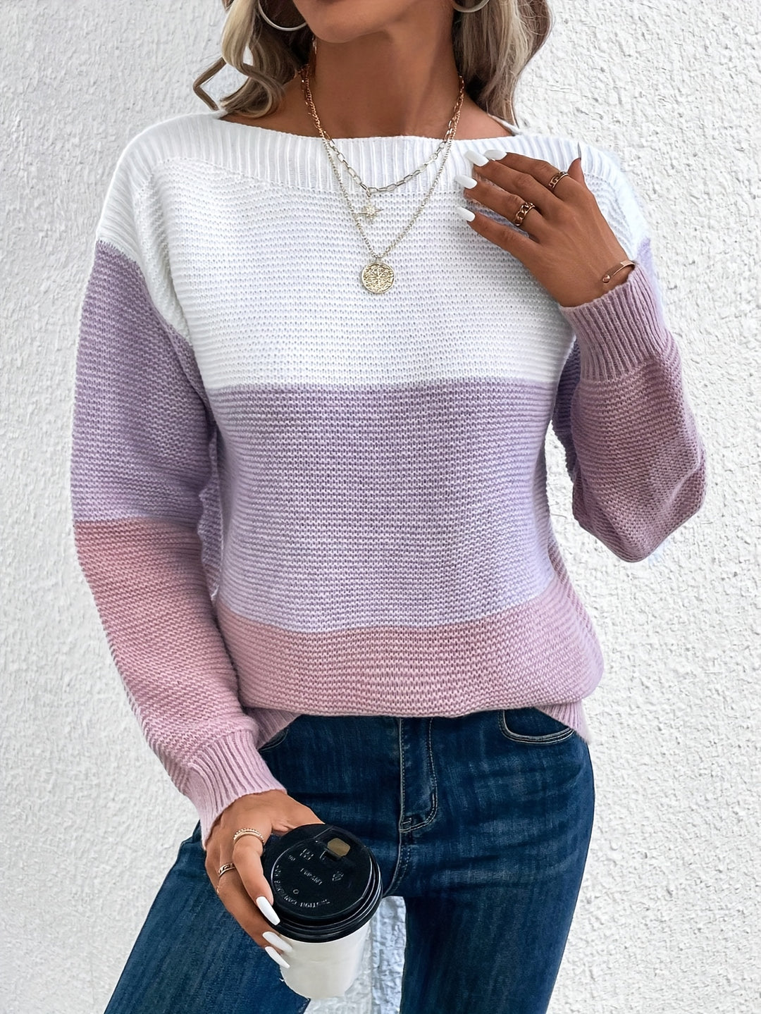 Serena | Color-Blocked Drop-Shoulder Sweater