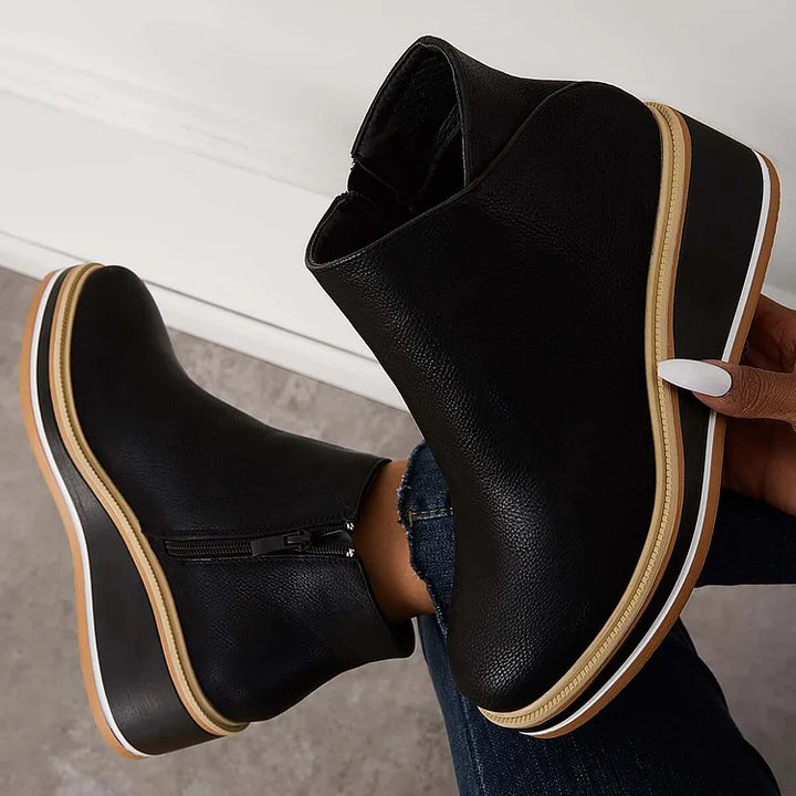 Odessa | Sleek Platform Ankle Boots