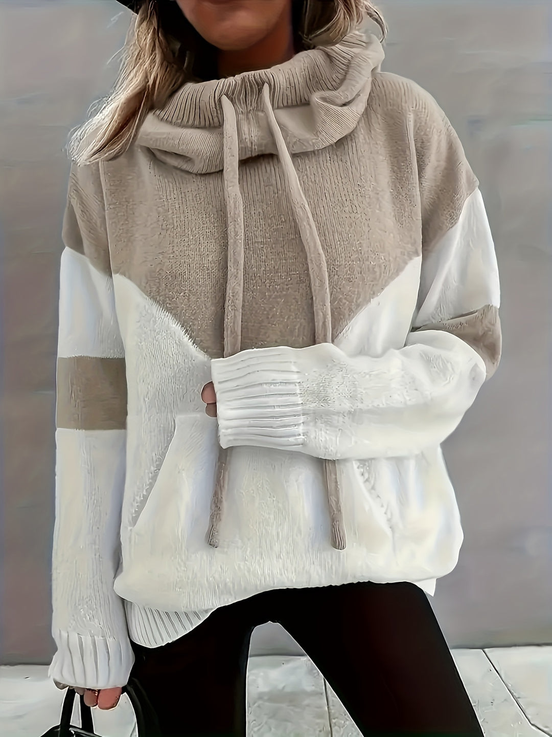 Gretchen | Color-Block Hooded Pullover