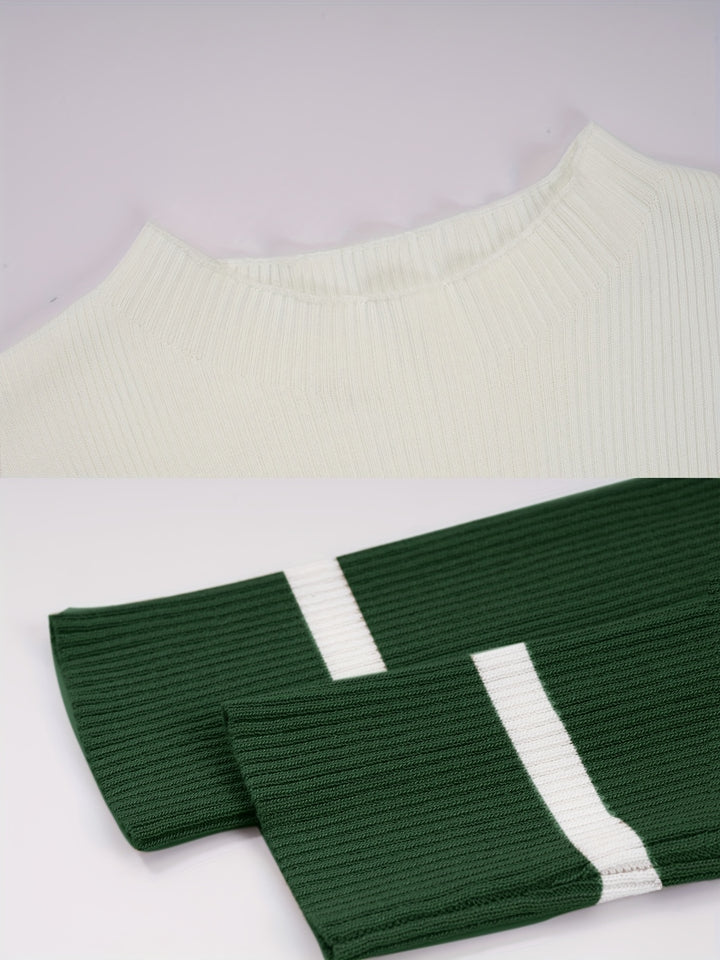 Farrah | Refined Striped Sweater Dress