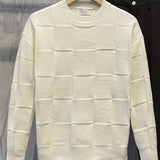 Sullivan | Textured Check Crewneck Sweater
