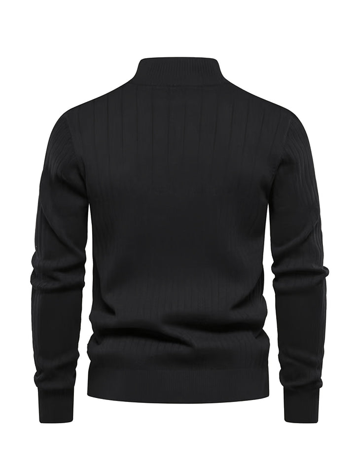 Reid | Quarter-Zip Stand Collar Sweater