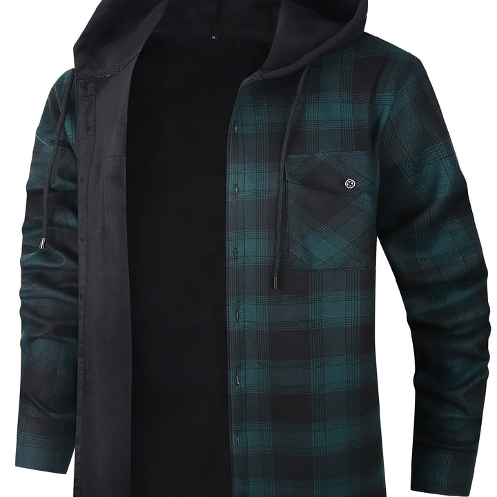 Desmond | Hooded Check Shirt Jacket