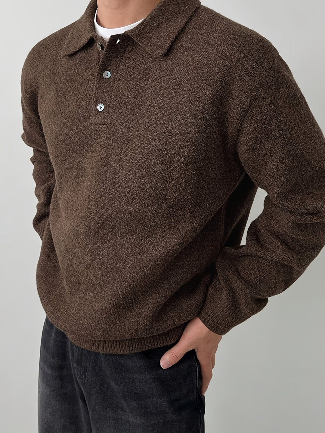 Landon | Refined Polo Collar Sweater