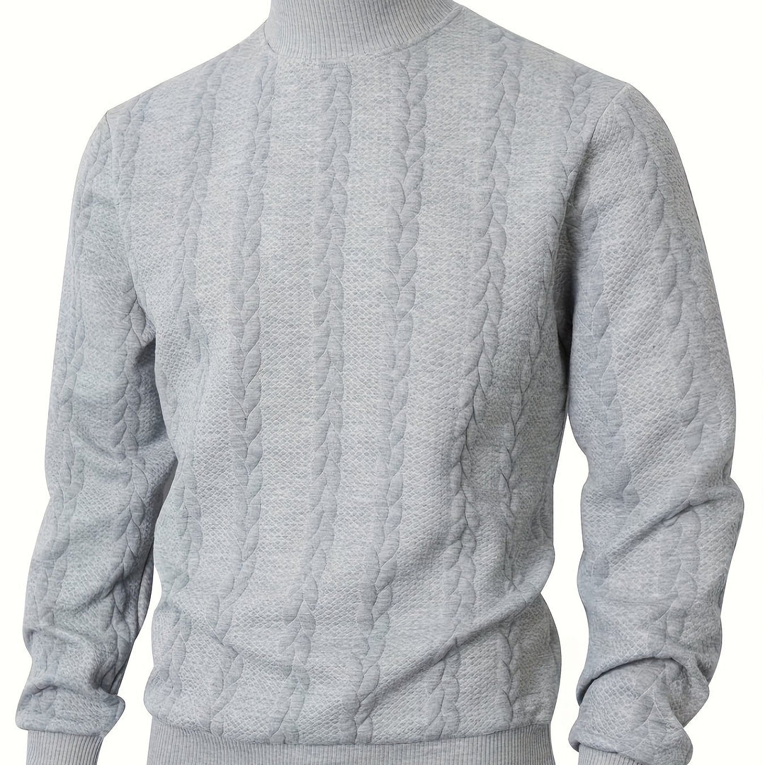 Merritt | Textured High-Neck Sweatshirt