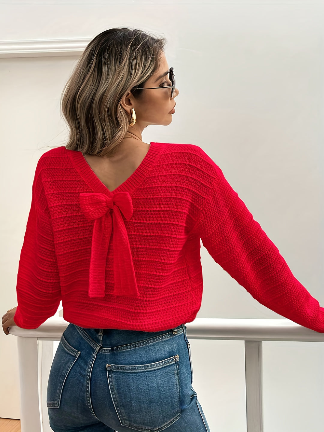 Imogen | Bow-Detail Knit Sweater