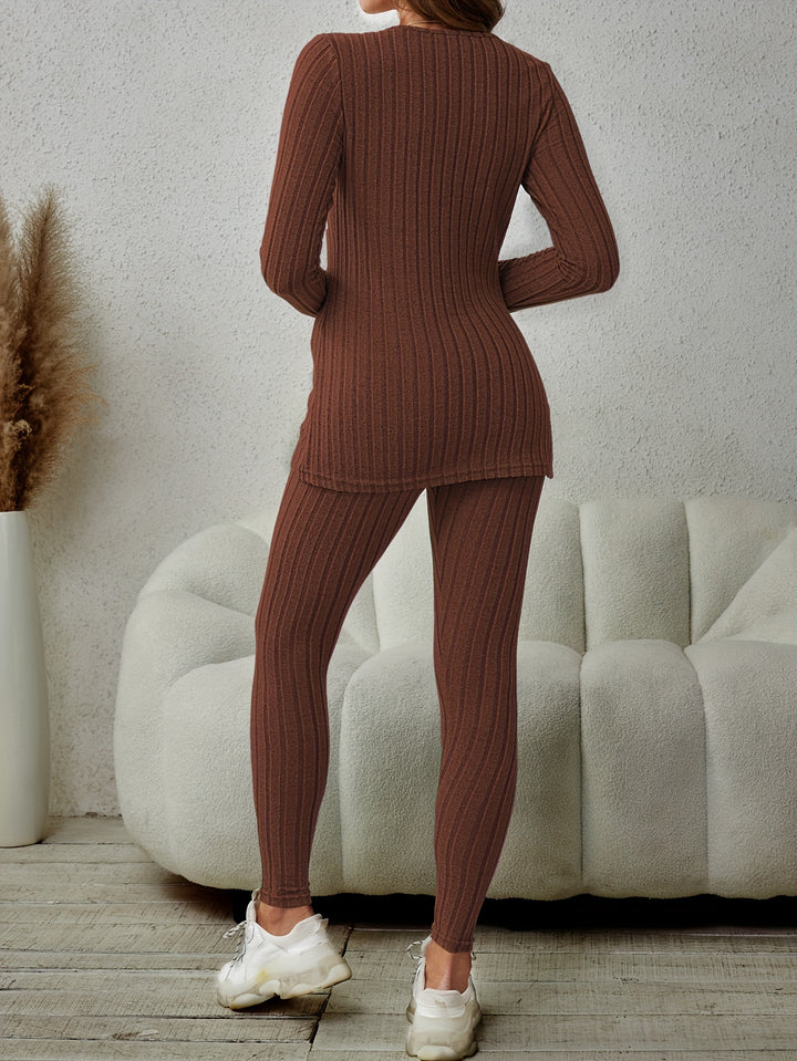 Delphina | Relaxed Ribbed Two-Piece Set