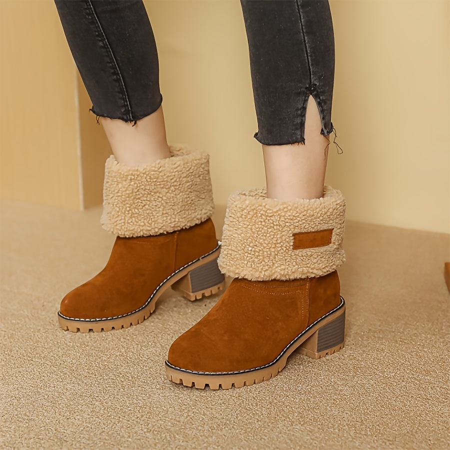 Eleanor | Cozy Cuffed Ankle Boots