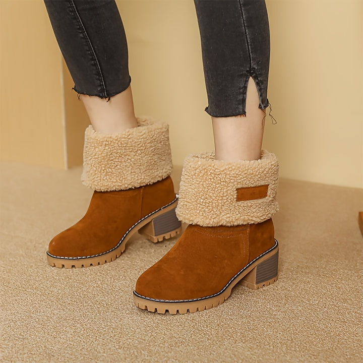Eleanor | Cozy Cuffed Ankle Boots