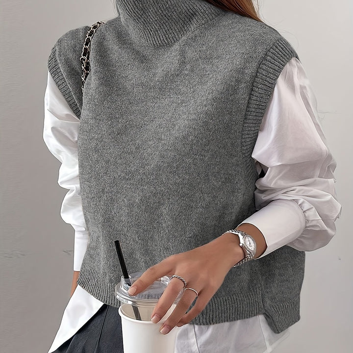 Farrah | High-Neck Sweater Vest