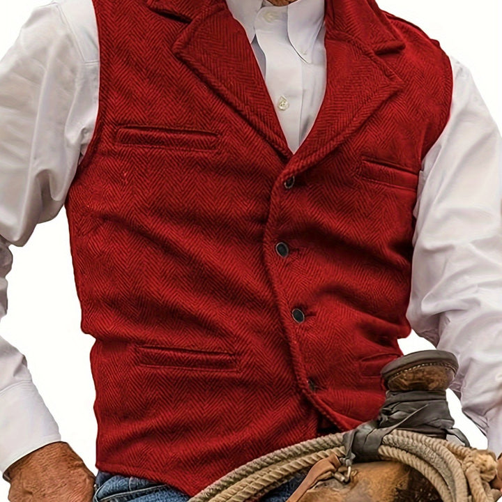 Colton | Heritage Herringbone Vest