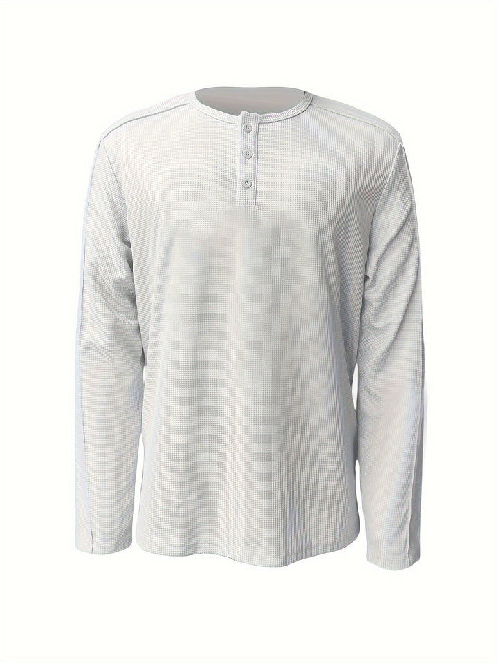 Carson | Textured Long-Sleeve Henley