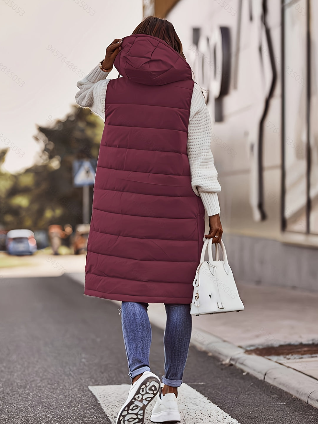Helen | Longline Hooded Padded Vest