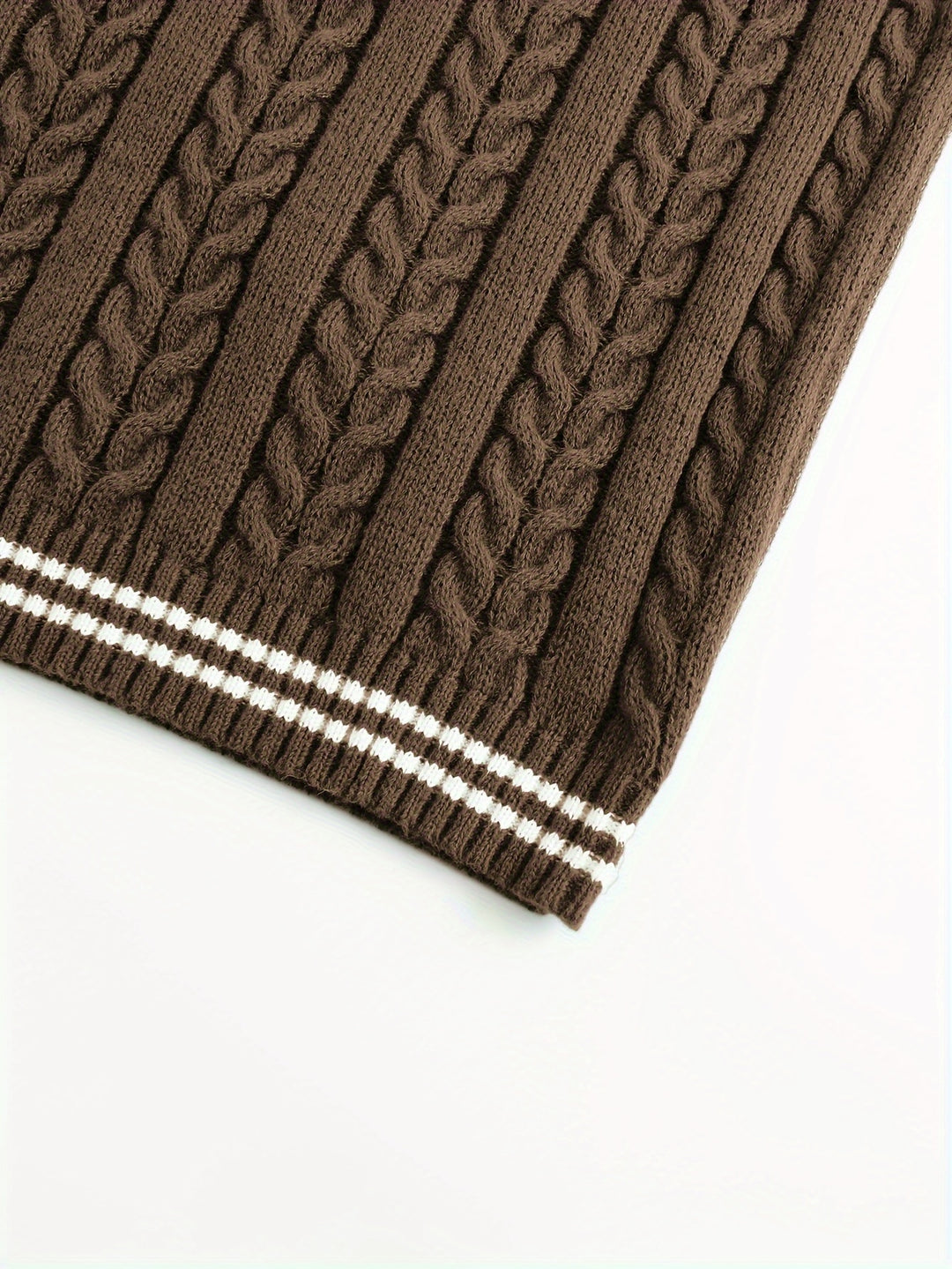Gideon | Cable-Knit V-Neck Sweater Vest