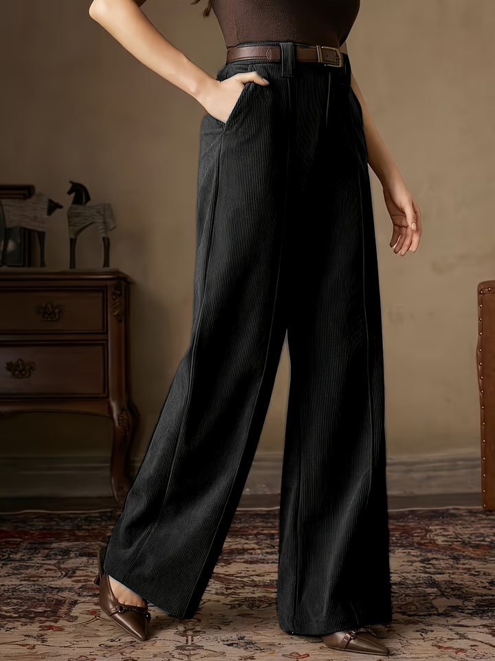 Eleanora | High-Waisted Wide-Leg Trousers
