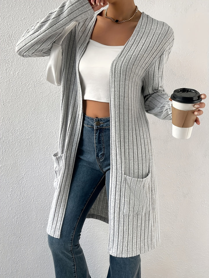 Ophelia | Ribbed Open-Front Cardigan