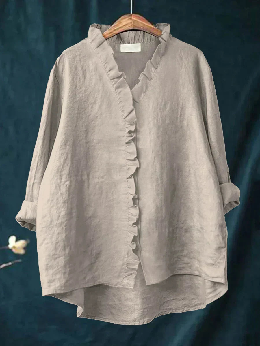 Eliza | Casual Ruffle V-Neck Blouse
