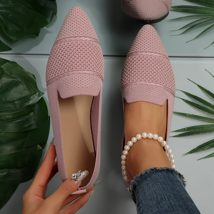 Lucia | Pointed Knit Flats