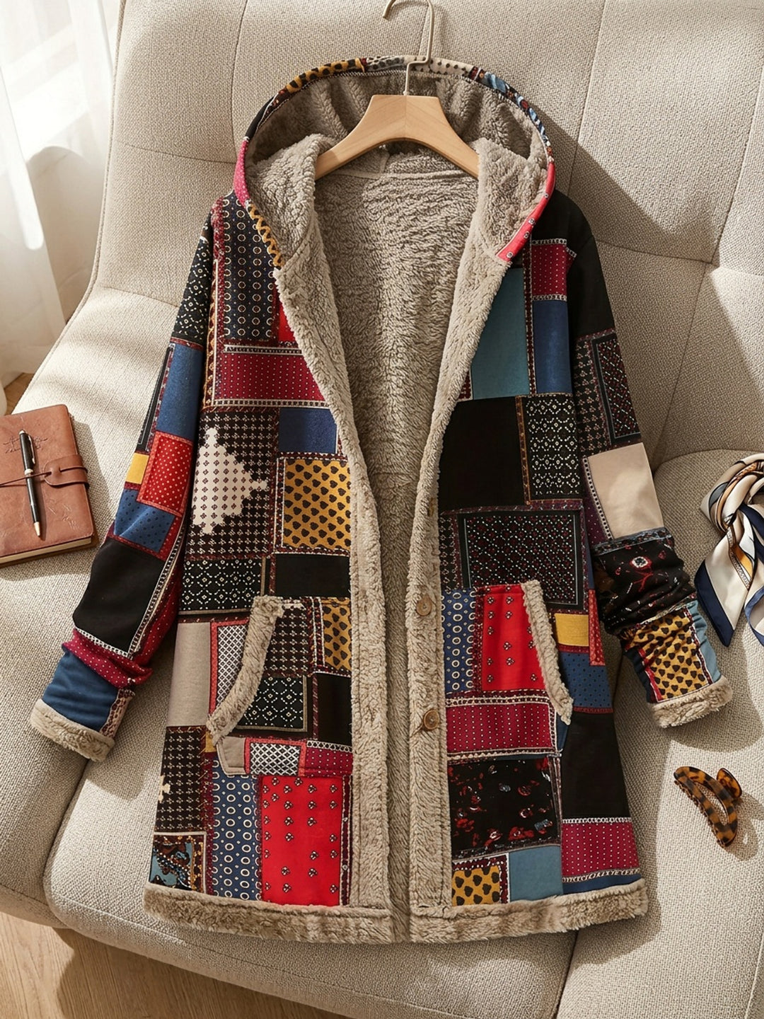 Iris | Patchwork Hooded Jacket