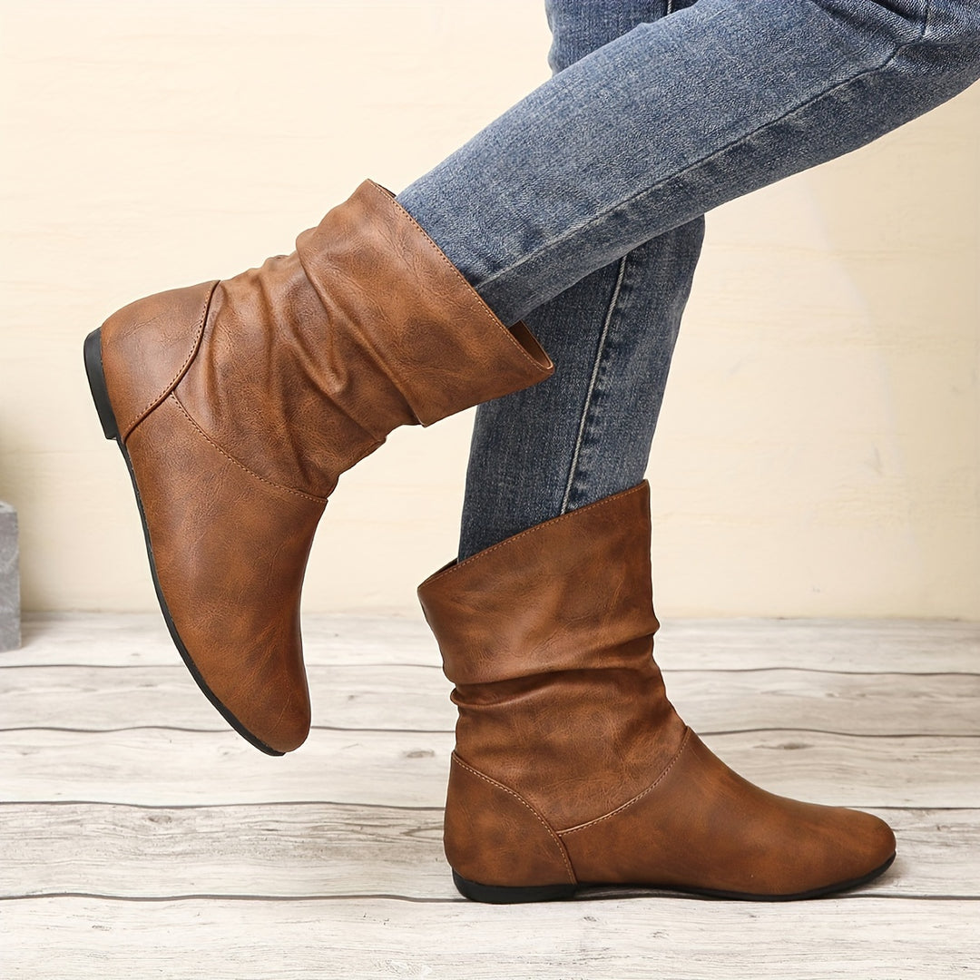 Astrid | Slouchy Slip-On Boots