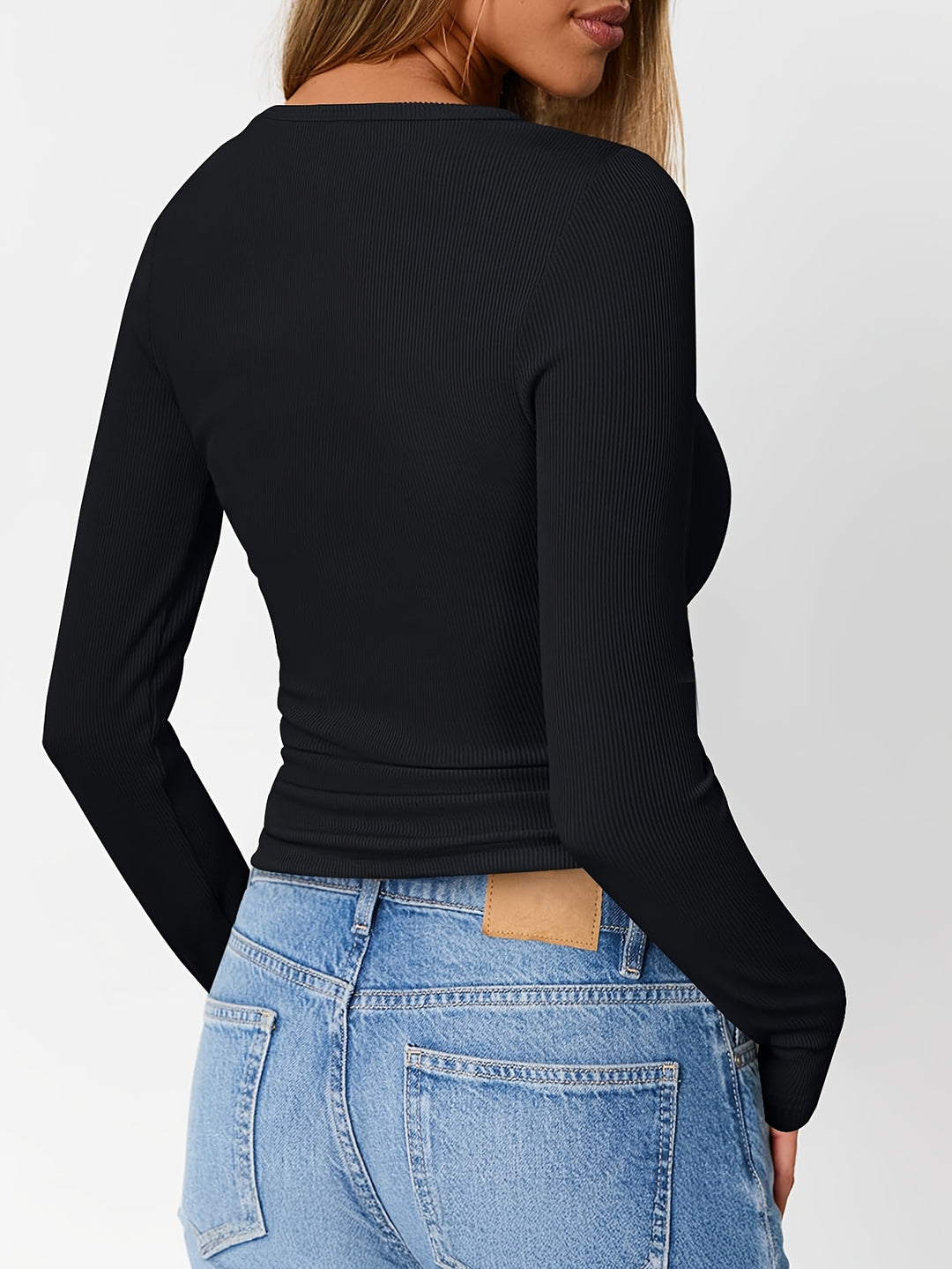 Ivy | Fitted Button Henley Top