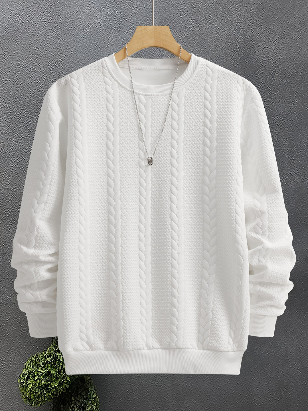 Thatcher | Textured Crew Neck Sweatshirt
