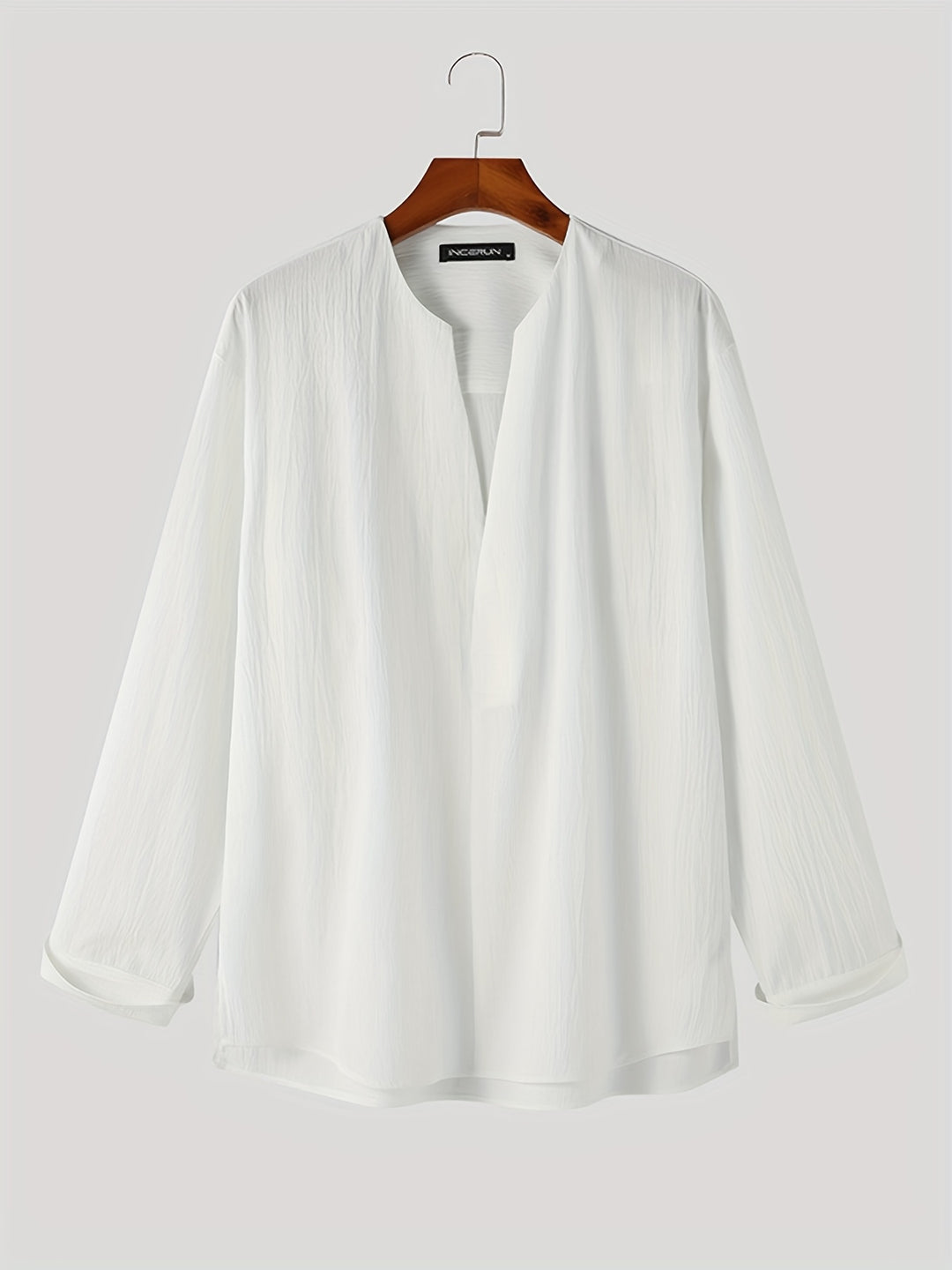 Franklin | Collarless V-Neck Shirt