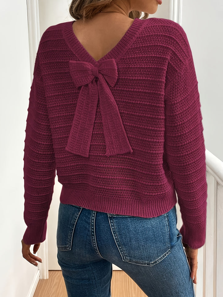 Imogen | Bow-Detail Knit Sweater