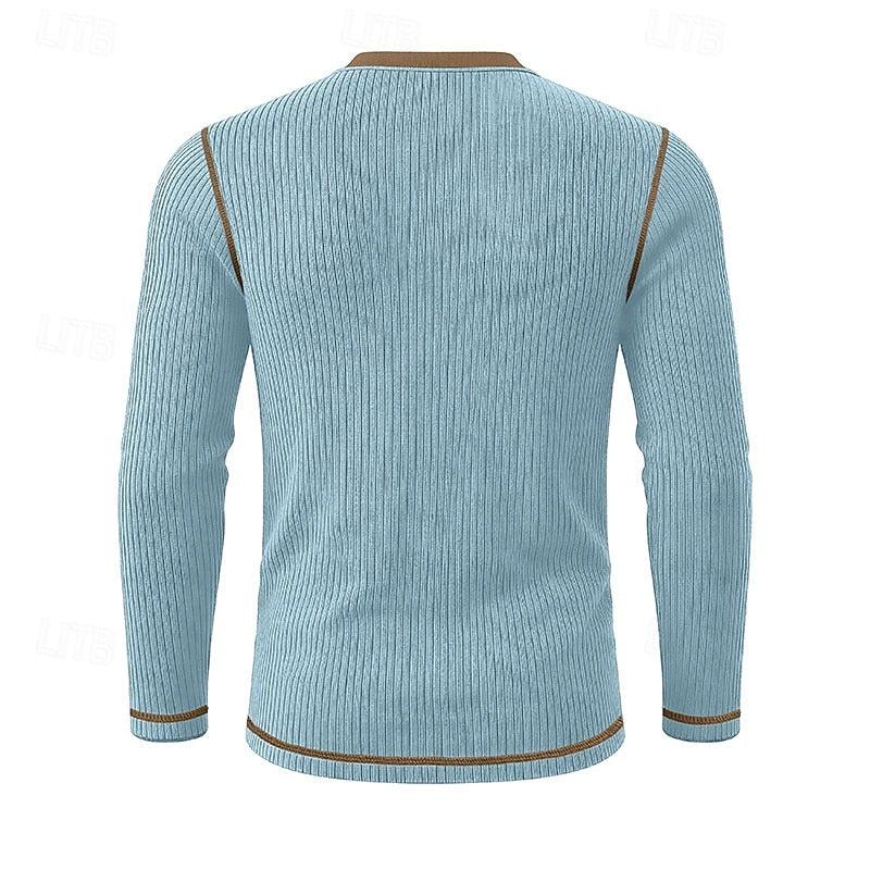 Jared | Ribbed Henley Shirt