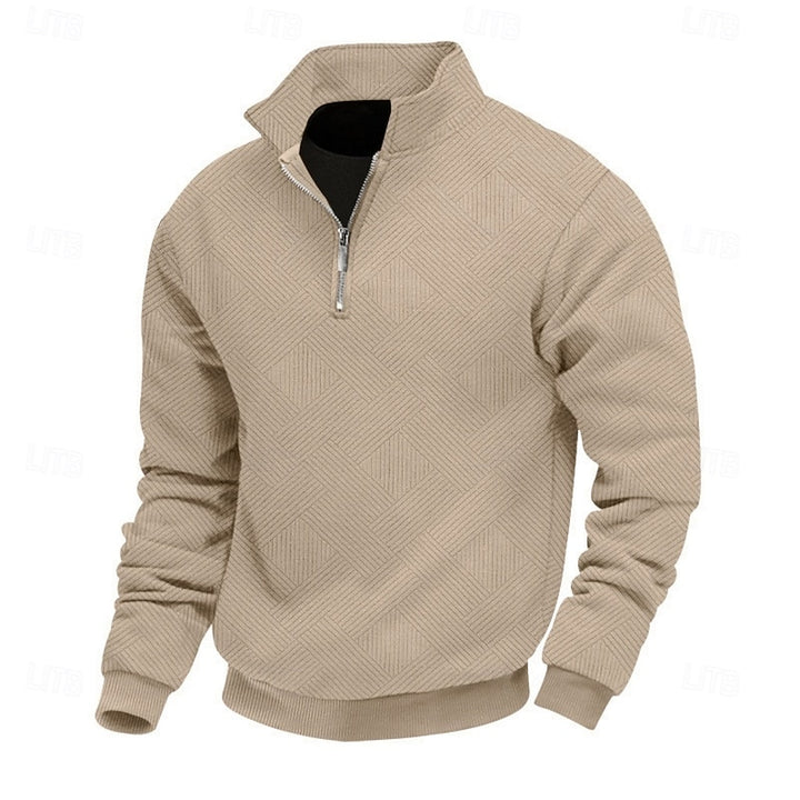 Reginald | Textured Quarter-Zip Pullover