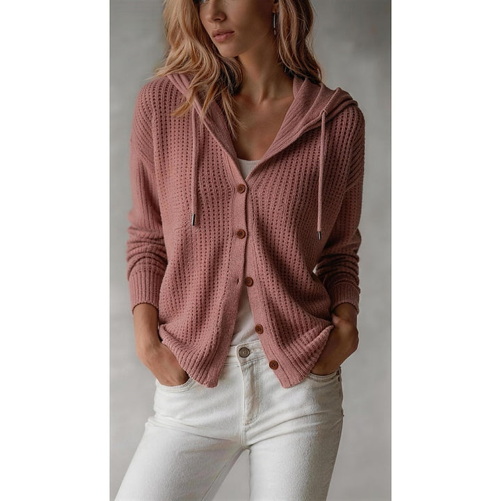 Lucinda | Hooded Button-Front Cardigan