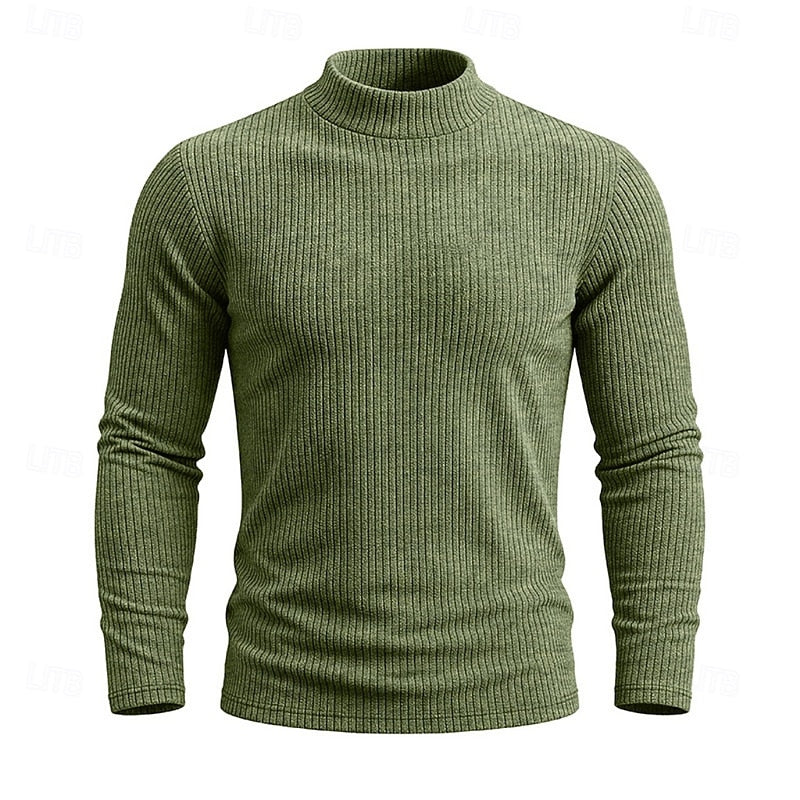 Callahan | Ribbed Mock-Neck Top