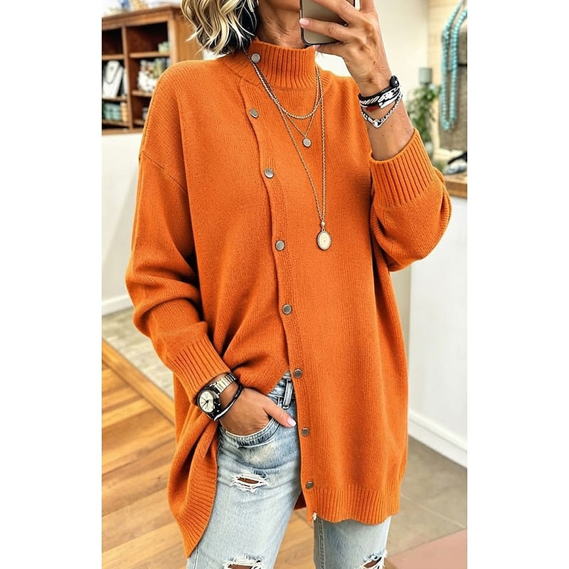 June | Longline Button-Front Cardigan