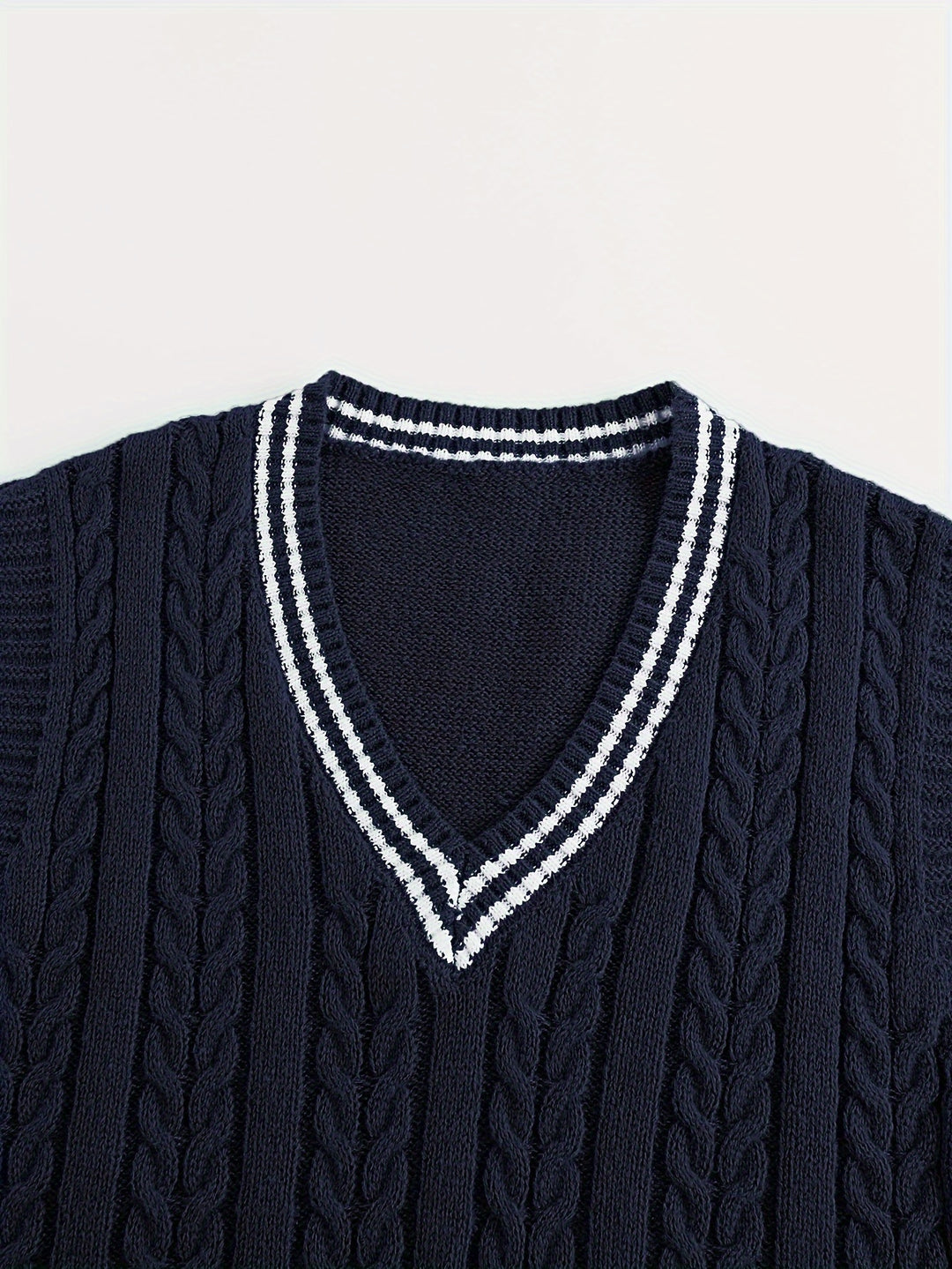 Gideon | Cable-Knit V-Neck Sweater Vest