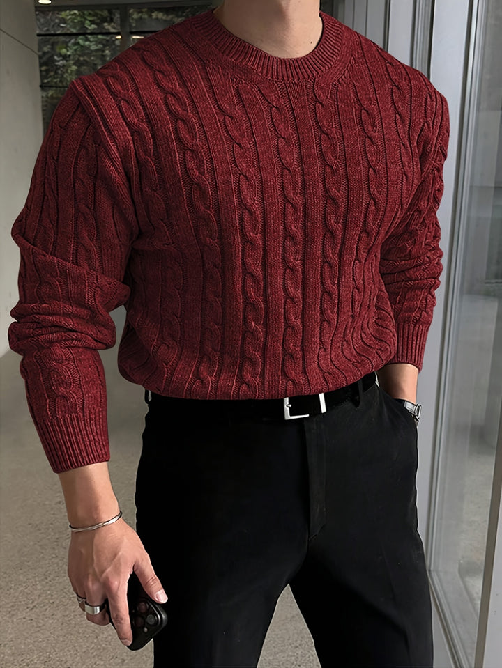 Jonas | Cable Knit Crew Neck Sweater