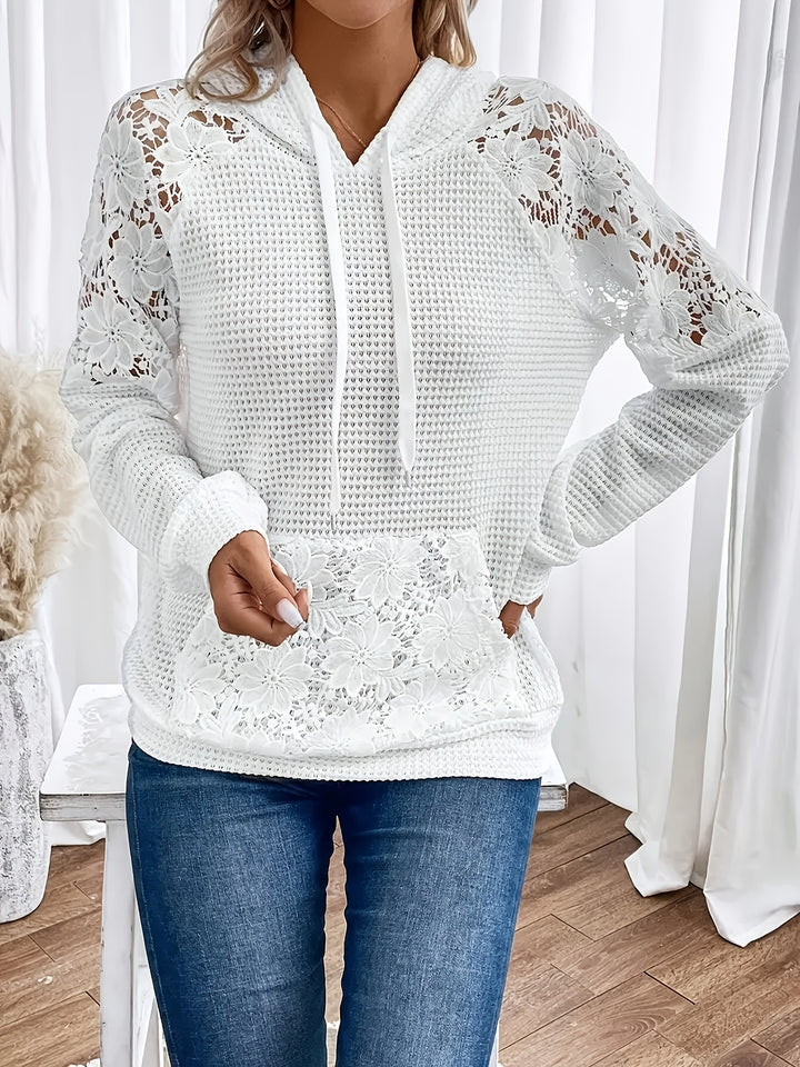 Linnea | Floral-Trimmed Hooded Top
