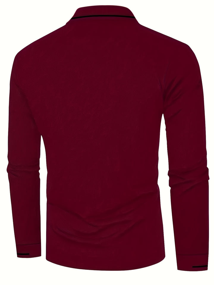 Dalton | Refined Long-Sleeve Polo Shirt
