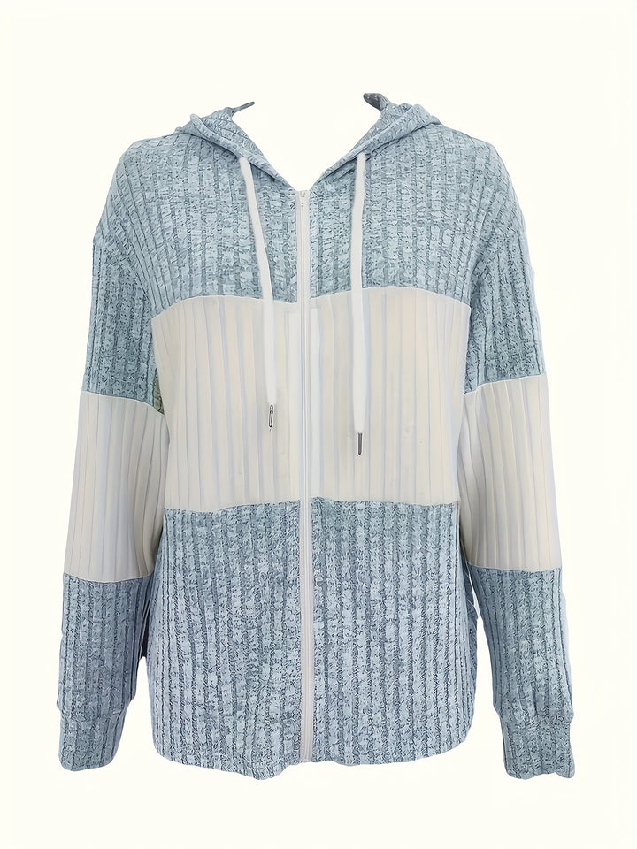 Shannon | Cozy Color-Block Zip-Up Hoodie