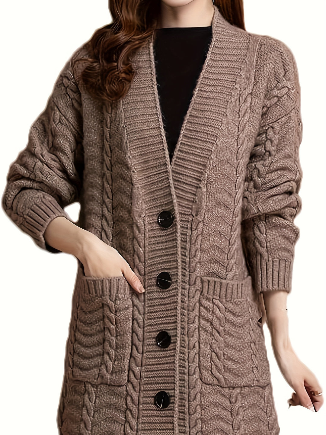 Vera | Cable-Knit Longline Cardigan