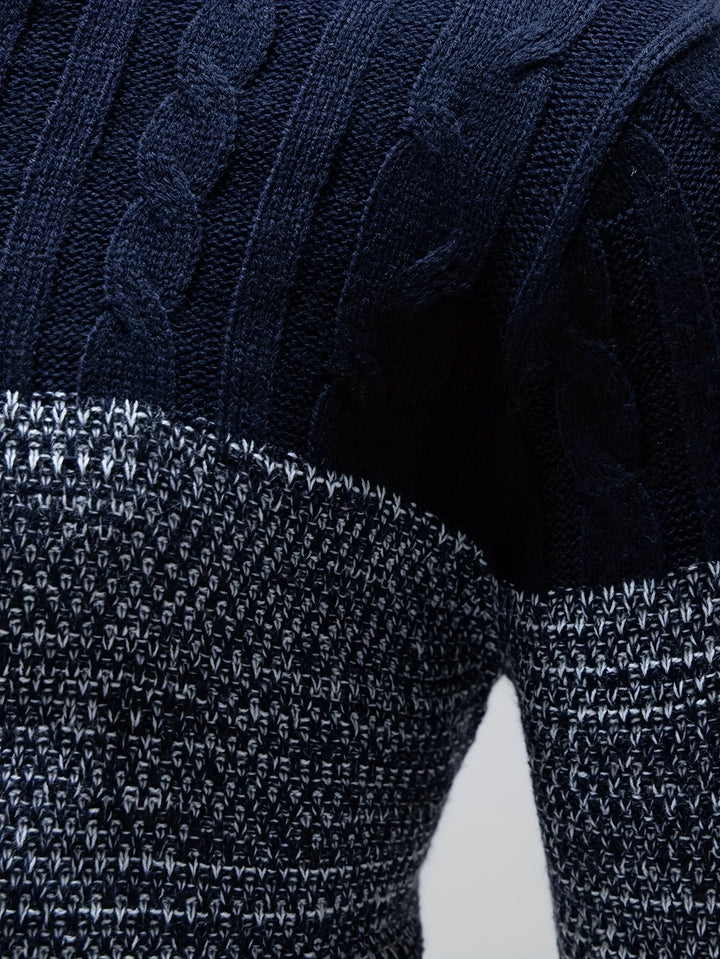 Graham | Color-Block Crew Neck Sweater