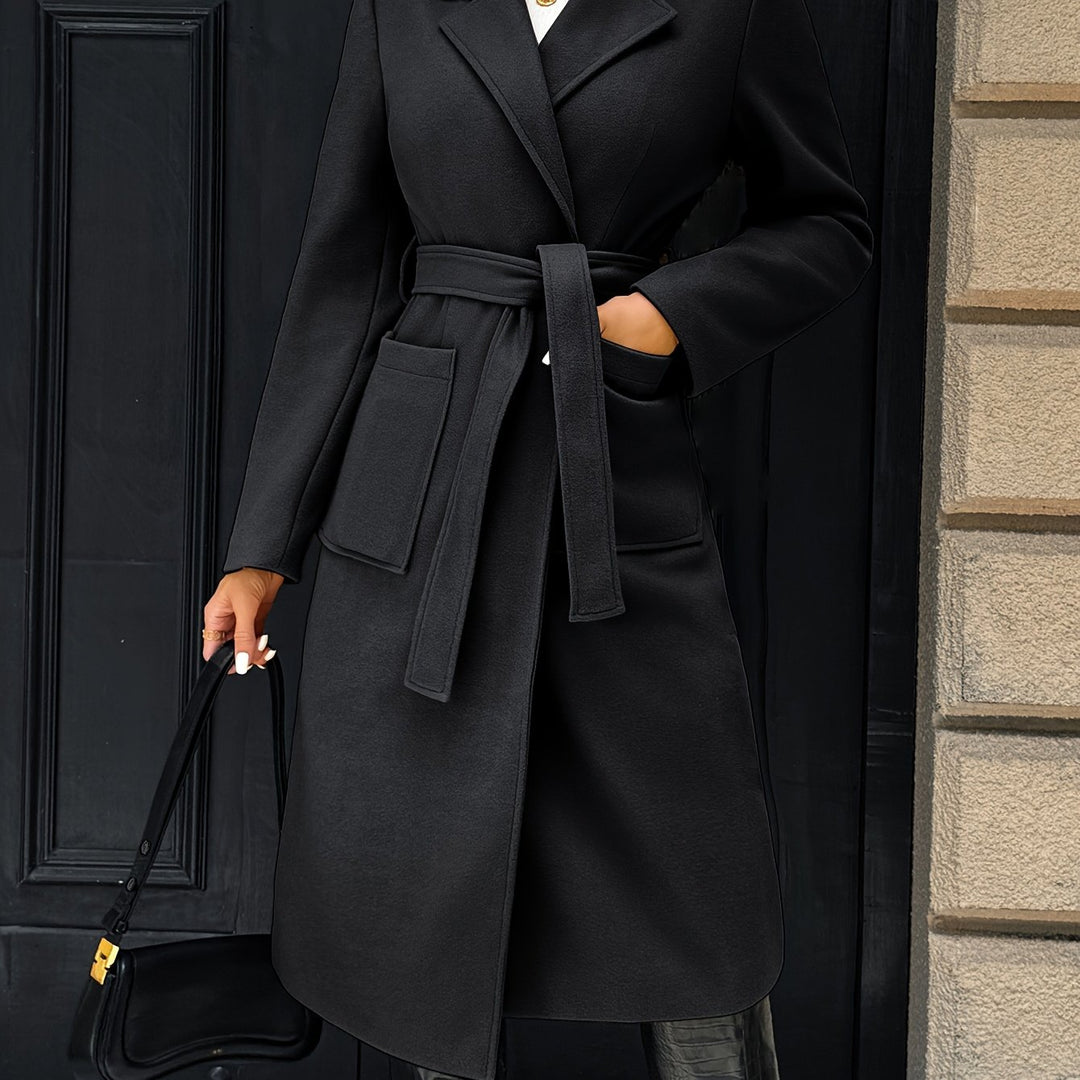 Evangeline | Tailored Belted Long Coat