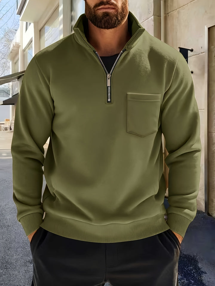 Calvin | Refined Half-Zip Pullover